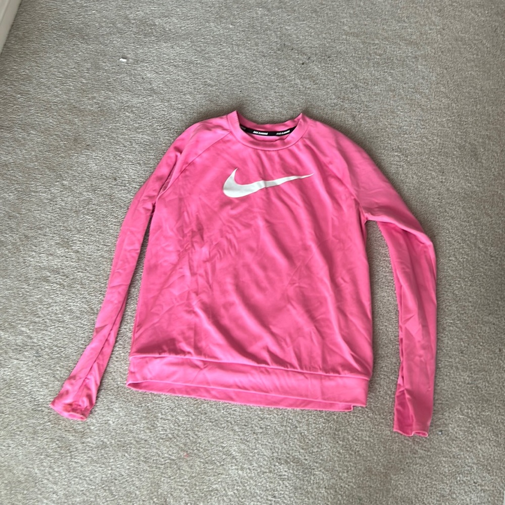 pink nike running long sleeve